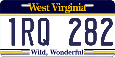 WV license plate 1RQ282