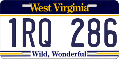WV license plate 1RQ286