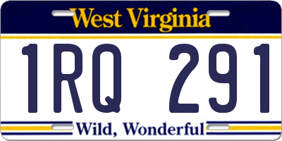 WV license plate 1RQ291