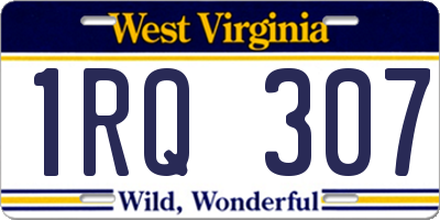 WV license plate 1RQ307