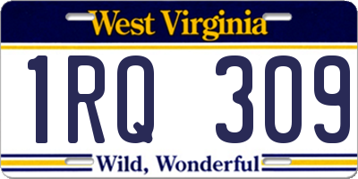 WV license plate 1RQ309