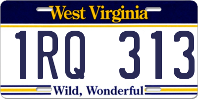 WV license plate 1RQ313