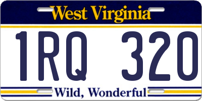 WV license plate 1RQ320