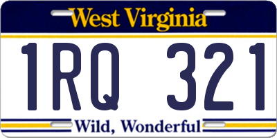 WV license plate 1RQ321