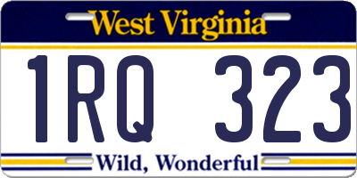 WV license plate 1RQ323