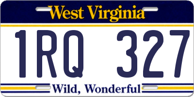 WV license plate 1RQ327