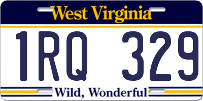 WV license plate 1RQ329
