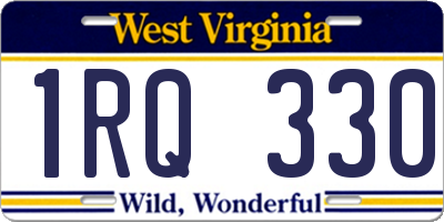 WV license plate 1RQ330