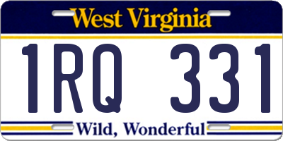 WV license plate 1RQ331