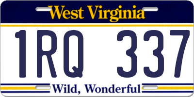 WV license plate 1RQ337