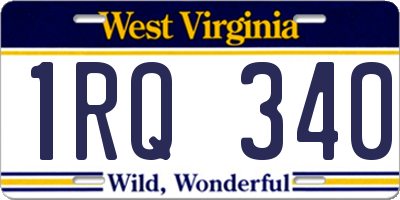 WV license plate 1RQ340