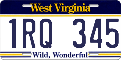 WV license plate 1RQ345