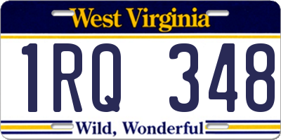 WV license plate 1RQ348