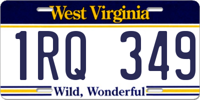 WV license plate 1RQ349