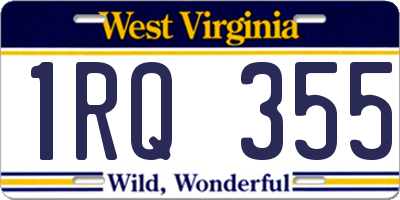 WV license plate 1RQ355