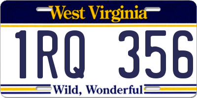 WV license plate 1RQ356