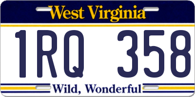 WV license plate 1RQ358
