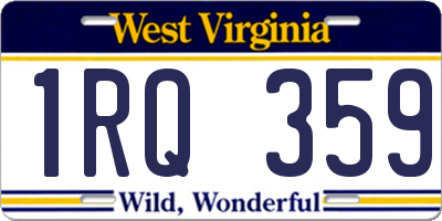 WV license plate 1RQ359
