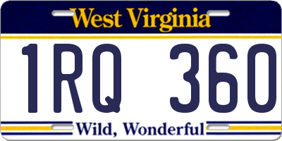 WV license plate 1RQ360