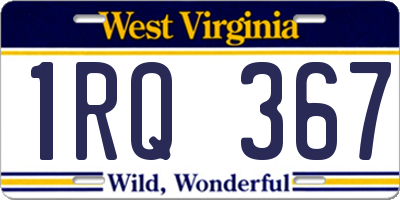 WV license plate 1RQ367