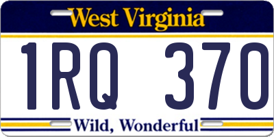 WV license plate 1RQ370