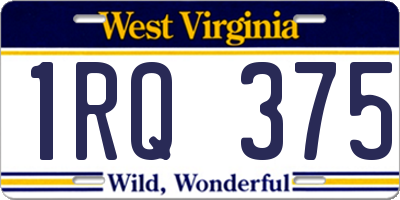 WV license plate 1RQ375