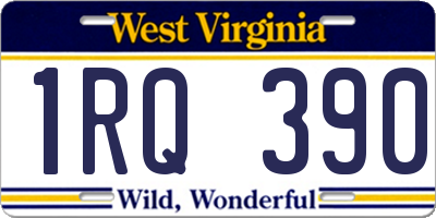 WV license plate 1RQ390