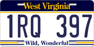 WV license plate 1RQ397