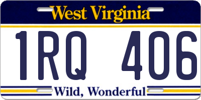WV license plate 1RQ406