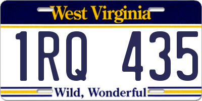 WV license plate 1RQ435