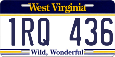 WV license plate 1RQ436