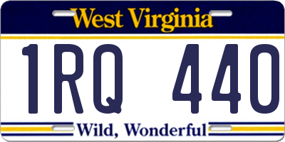 WV license plate 1RQ440