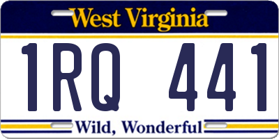 WV license plate 1RQ441