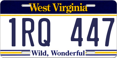 WV license plate 1RQ447