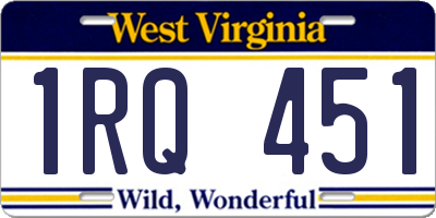 WV license plate 1RQ451