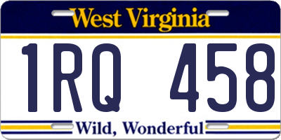 WV license plate 1RQ458