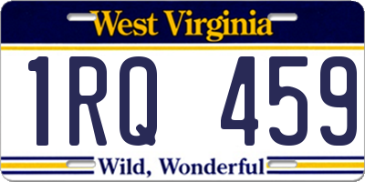 WV license plate 1RQ459