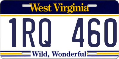 WV license plate 1RQ460
