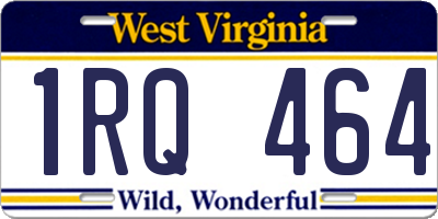 WV license plate 1RQ464