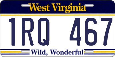 WV license plate 1RQ467