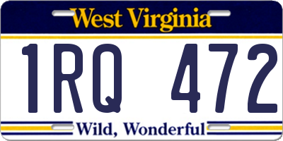 WV license plate 1RQ472