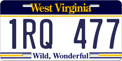 WV license plate 1RQ477