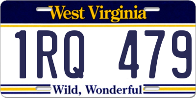 WV license plate 1RQ479