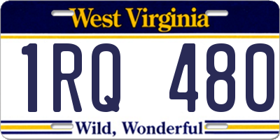 WV license plate 1RQ480