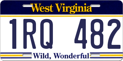 WV license plate 1RQ482