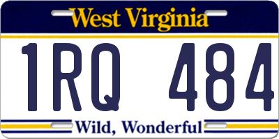 WV license plate 1RQ484
