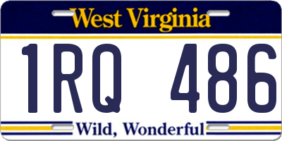 WV license plate 1RQ486