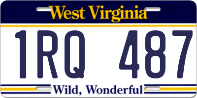 WV license plate 1RQ487