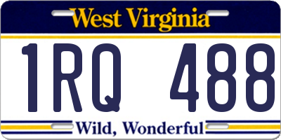 WV license plate 1RQ488