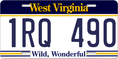 WV license plate 1RQ490